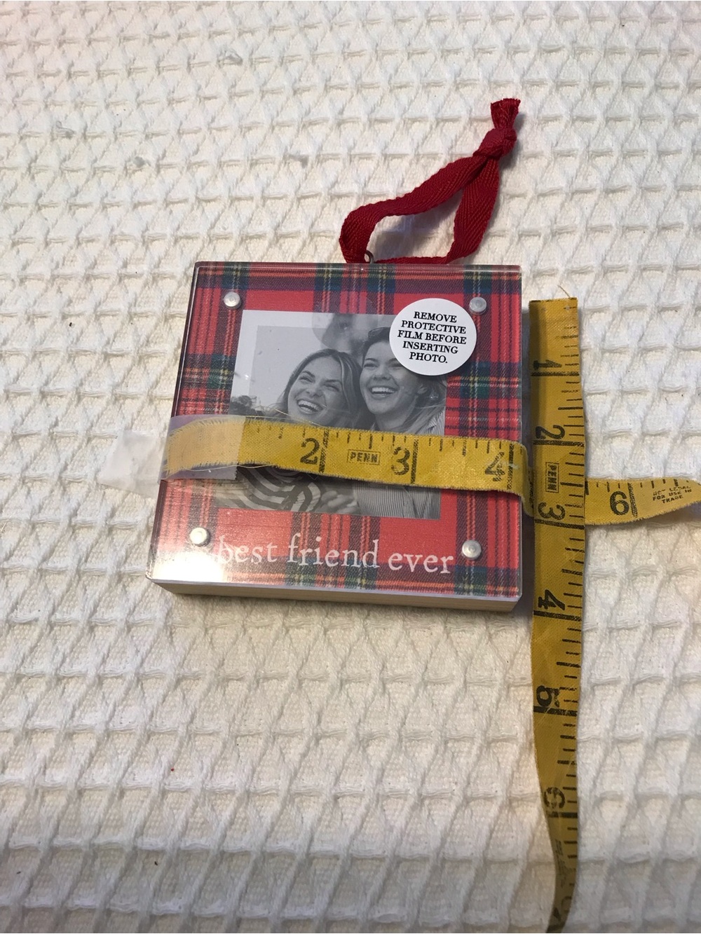 Hallmark Wood Photo Ornament with Red Ribbon